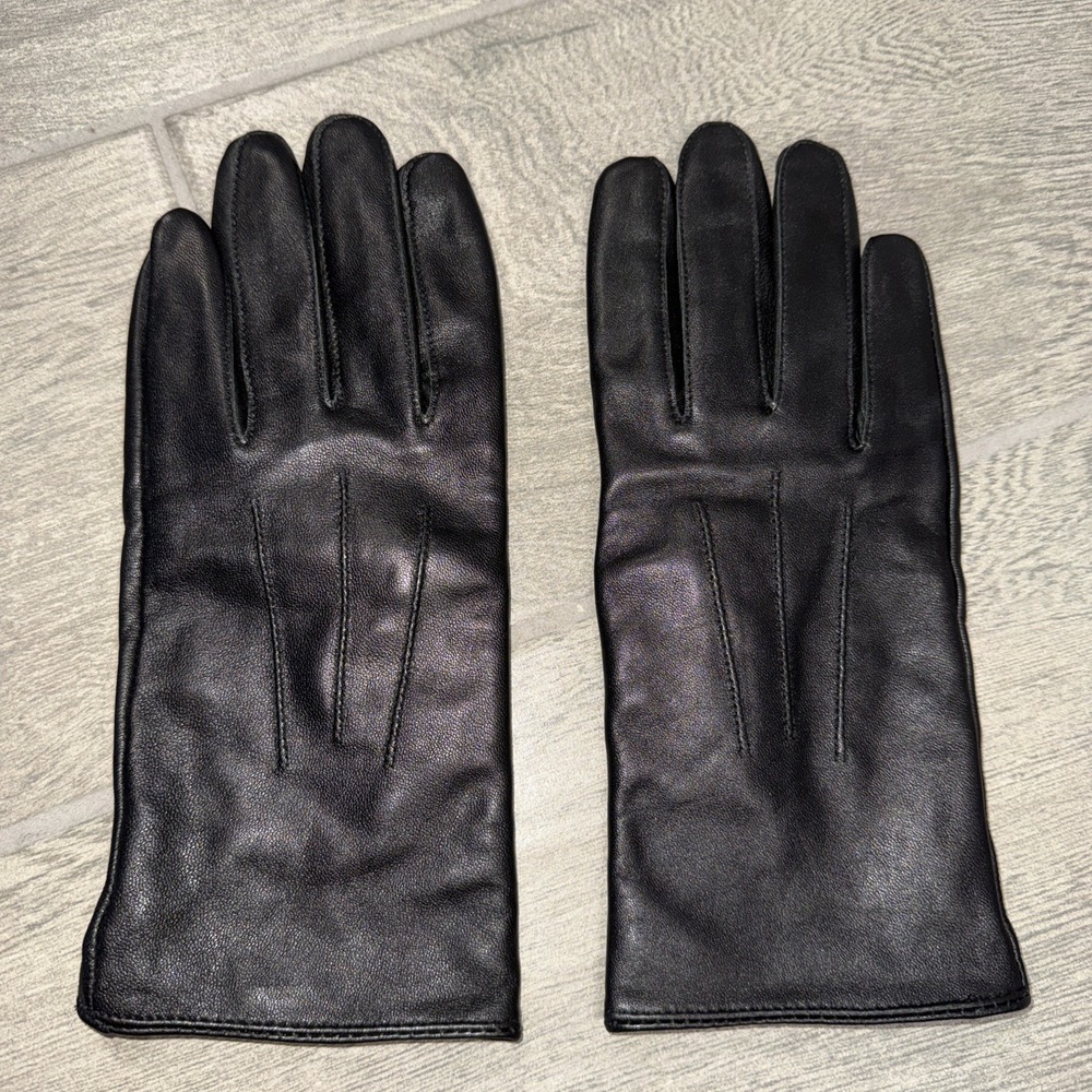 Unbranded Leather Gloves Women's M/L  Black Classic Lightweight